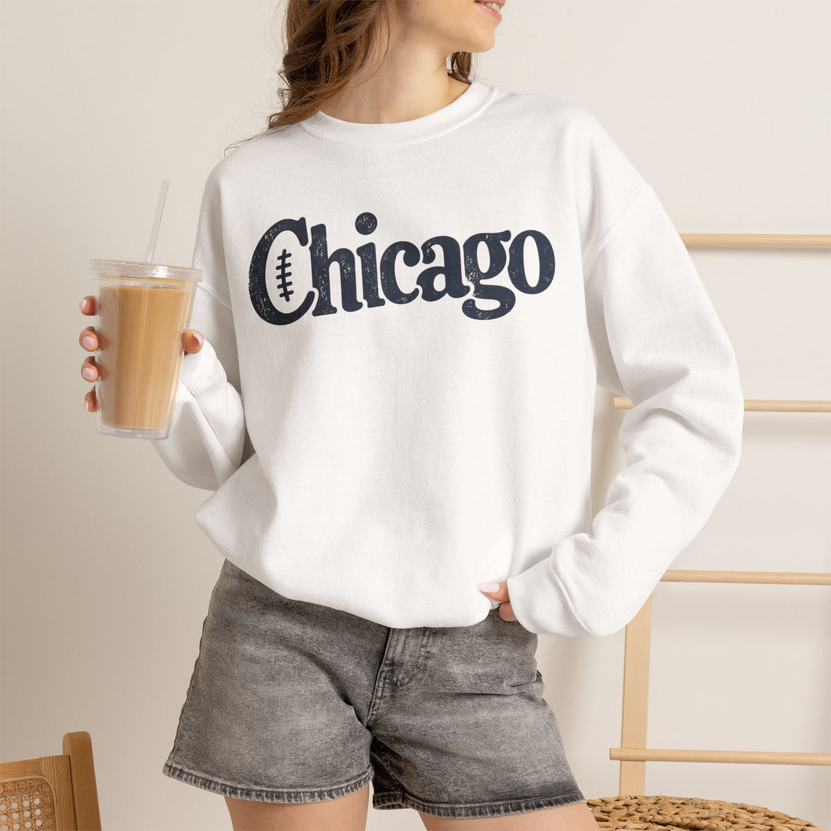Chicago Football Sweatshirt – Vintage Chicago Graphic Pullover