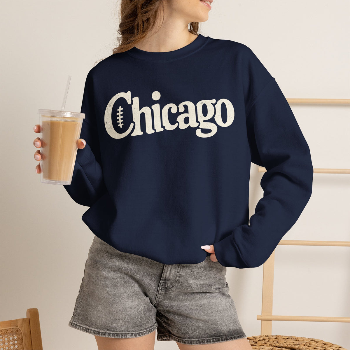 Chicago Football Sweatshirt – Vintage Chicago Graphic Pullover