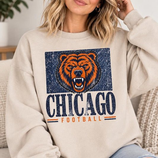 Chicago Football Bear Sweatshirt