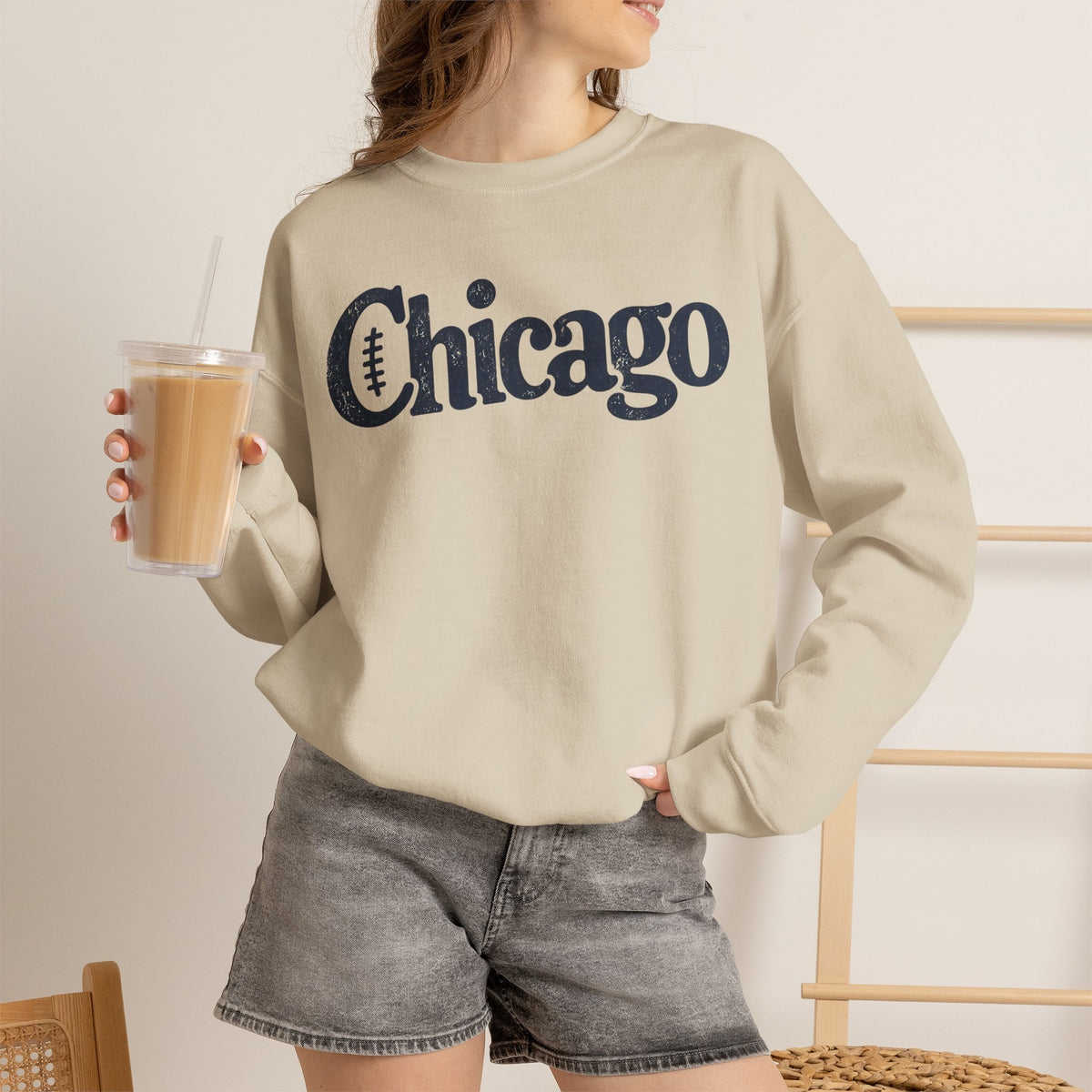 Chicago Football Sweatshirt – Vintage Chicago Graphic Pullover