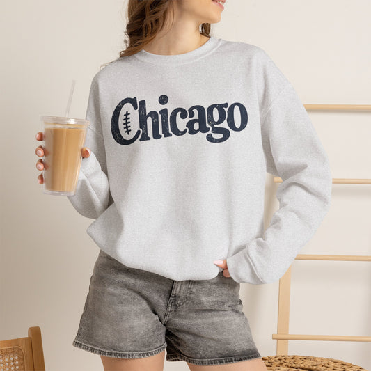 Chicago Football Sweatshirt – Vintage Chicago Graphic Pullover
